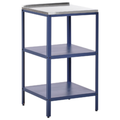 Beliani Gartenküche VILAMA Blau Silber 50x50x90