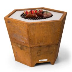 Blumfeldt Hekla 2-in-1-Feuerschale Grillfunktion 60 cm Durchmesser Wasser- und Frostsichere Konstruktion Rost