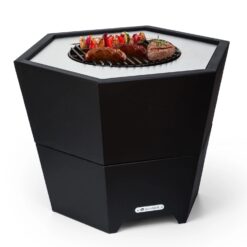Blumfeldt Hekla 2-in-1-Feuerschale Grillfunktion 60 cm Durchmesser Wasser- und Frostsichere Konstruktion Schwarz