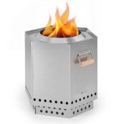 Blumfeldt Mojanda Feuerkorb Rauchfrei Robust Schürhaken Regenhaube Edelstahl