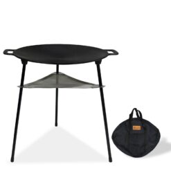 CCLIFE BBQ Grillpfanne Koreanische aus Gusseisen Runde Grillplatte Durchmesser 40cm