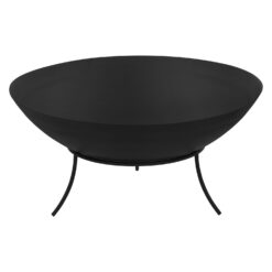 ECD Germany Feuerschale 50x24 cm aus Stahl mit 3 Füße Feuerstelle für den Garten