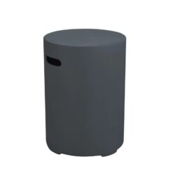 Elementi Abdeckung für 11 kg Gasflaschen in Beton-Optik Rund Dunkelgrau