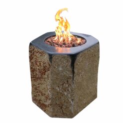 Elementi Gasfeuerstelle Derby in Basalt-Optik Schwarz/Braun aus Naturstein