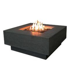 Elementi Gasfeuerstelle Manhattan in Beton-Optik Dunkelgrau aus Faserbeton