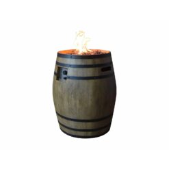 Elementi Gasfeuerstelle Porvoo in Holzfass-Optik aus Faserbeton