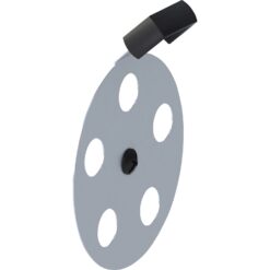 Ersatz-Lüftungsschieber für Holzkohlegrill in Fassform Schwarz