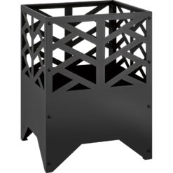 Feuerkorb Metall Schwarz 36 cm x 36 cm x 50 cm