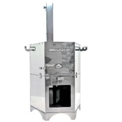 Grillpeter Feuerofen Batyr Ofen Edelstahl 2mm mit Rauchrohr