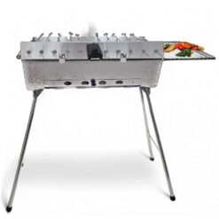 Grillpeter Mangal Astana Deluxe 11er Spießdreher 230V Motor Deckel Grillrost Ablage