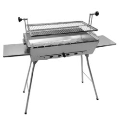 Grillpeter Mangal Edelstahl Astana 2 mm Rostfrei Schaschlik Grill Rost Verstellbar