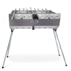Grillpeter Mangal Set Taschkent 9er Drehspieß 230V Motor Spieße