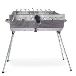 Grillpeter Mangal Set Taschkent Schaschlikgrill mit 9er Drehspieß Spieße Motor