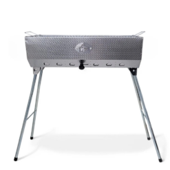 Grillpeter Mangal Taschkent Schaschlikgrill Edelstahl mit Grillrost