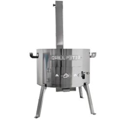 Grillpeter Utschak Timur Ø50 cm Edelstahl 2mm mit Rauchrohr Feuerofen
