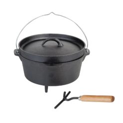 Jet-Line Dutch Oven Arkansas 3 Liter aus Gusseisen mit Deckel und Deckelheber