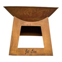 Jet-Line Feuersäule mit Feuerschale Fargo in Rostoptik 60 x 71 x 71 cm
