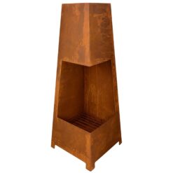 Jet-Line Feuerstelle Burbank in Rostoptik Feuersäule 100 x 38 x 38 cm