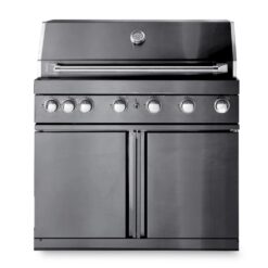 MyOutdoorKitchen Freistehender Gasgrill mit 6 Brennern und Heckbrenner Black Collection