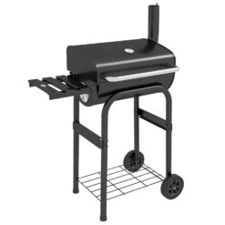 Outsunny Holzkohlegrill Metall Edelstahl Schwarz 83L x 46