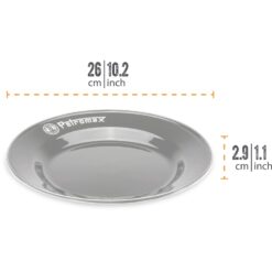 Petromax Emaille Teller Schwarz 26 cm 2 Stück