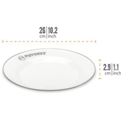 Petromax Emaille Teller Weiß 26 cm 2 Stück