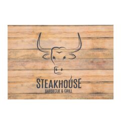 Peyer Syntex BBQ Steakhouse Grillmatte Holz Optik Farbe Braun 75 x 120 cm