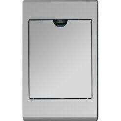 Seitenbrenner Links mit Abdeckung Silber