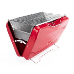 Taino Mox Koffer-Grill Holzkohlegrill BBQ Campinggrill Koffer Kompakt Rot