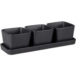 Wenko Snack und Dip Schalen Set Black Outdoor Kitchen Schwarz