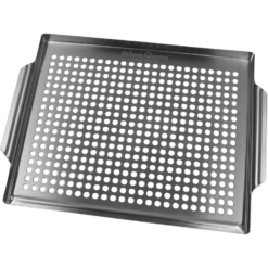 deluxe4home Grillschale aus Edelstahl 40 x 30 x 3cm